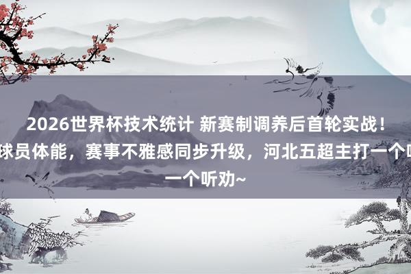 2026世界杯技术统计 新赛制调养后首轮实战！适配球员体能，赛事不雅感同步升级，河北五超主打一个听劝~