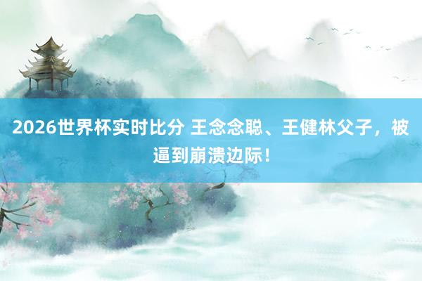 2026世界杯实时比分 王念念聪、王健林父子，被逼到崩溃边际！