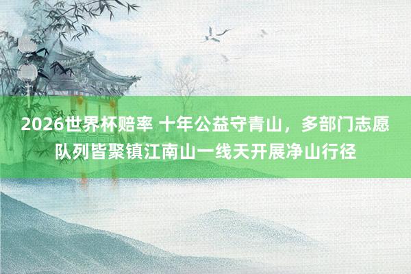 2026世界杯赔率 十年公益守青山，多部门志愿队列皆聚镇江南山一线天开展净山行径