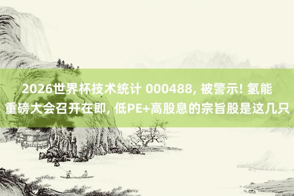 2026世界杯技术统计 000488， 被警示! 氢能重磅大会召开在即， 低PE+高股息的宗旨股是这几只