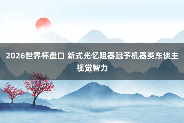 2026世界杯盘口 新式光忆阻器赋予机器类东谈主视觉智力