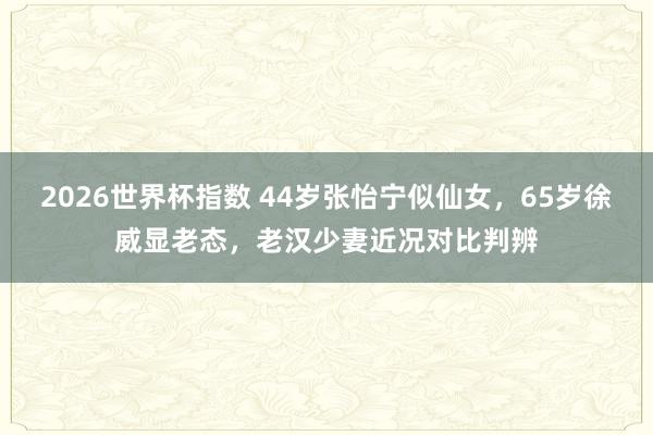 2026世界杯指数 44岁张怡宁似仙女，65岁徐威显老态，老汉少妻近况对比判辨