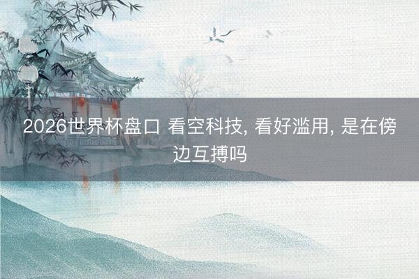 2026世界杯盘口 看空科技, 看好滥用, 是在傍边互搏吗