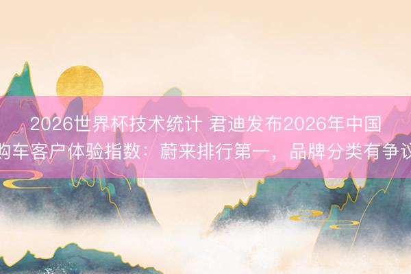 2026世界杯技术统计 君迪发布2026年中国购车客户体验指数:蔚来排行第一,品牌分类有争议